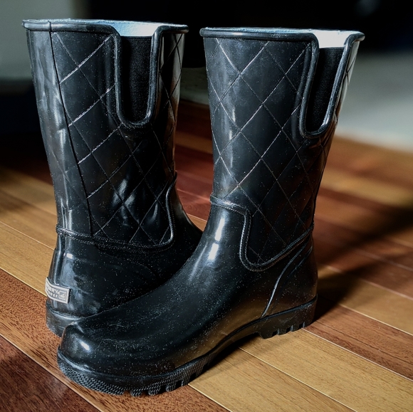 Sperry Top-Sider Black Rainboots - Picture 1 of 4